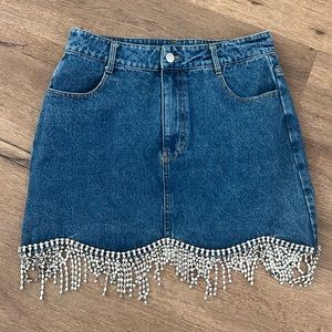 Peach Love California Jean Denim Skirt
